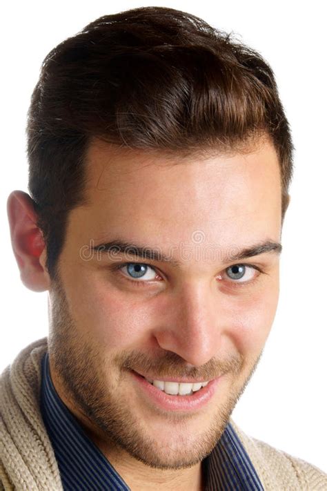 Smiling Young Man With Blue Eyes Stock Image Image Of