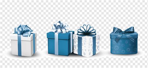 Gift Decorative Box Ribbon Blue Birthday Gift Blue Holidays Gift