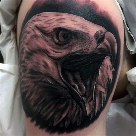 Awesome semper fidelis back tattoo. 60 Badass Eagle Tattoos For Men - Bird Design Ideas