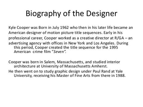 Interior Designer Biography