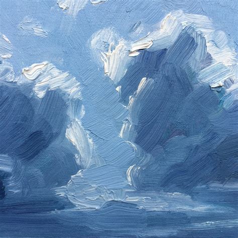 Heavenly Clouds Original Oil Painting On 8 X 8 Etsy