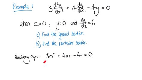 Solving Second Order Differential Equations Youtube