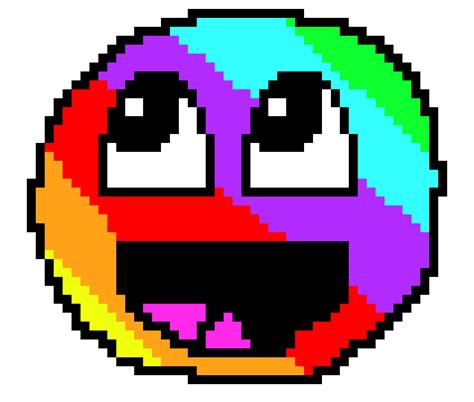 Rainbow Epic Face 4 Pixel Art Maker
