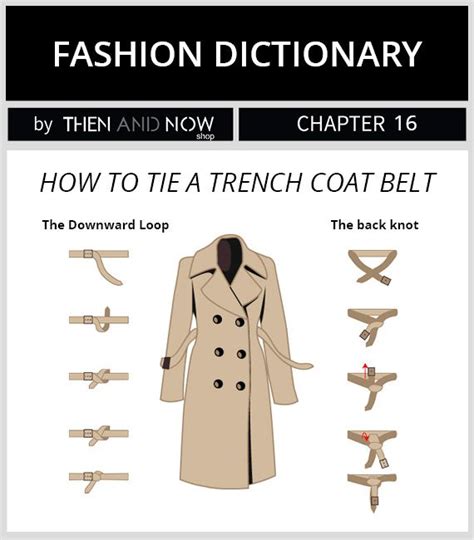 How To Tie The Belt On A Trench Coat Belt Poster