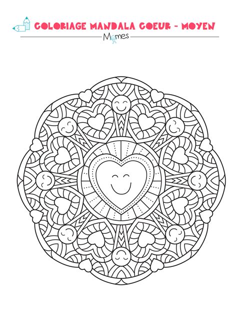 Coloriage Mandala Coeur Moyen Momes The Best Porn Website