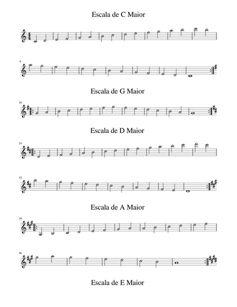 Escalas Maiores Sheet Music For Violin Solo