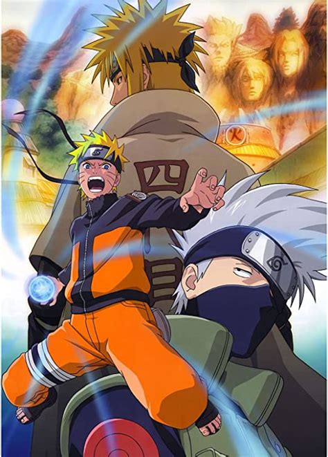 Fabulous Poster Affiche Naruto Uzumaki Kakashi Minato Ninja Manga