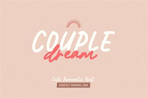 Couple Dream Font Duo Romantic Fonts Greeting Cards Quotes