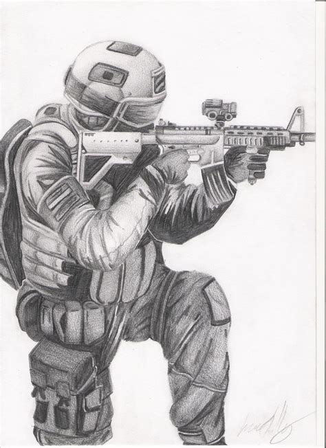 Soldier Tonal Drawing By Kanetilly On Deviantart