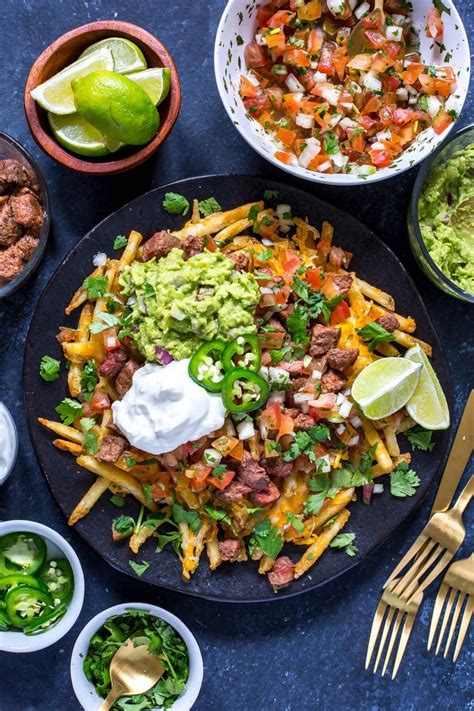 On a large baking sheet, bake french fries in a single layer according to. The Best Carne Asada Fries (Loaded Fries) - The Girl on Bloor