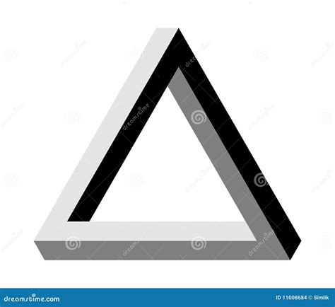 Triangle Illusion Penrose Vector Stock Vector Illustration Of