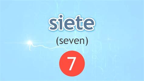 How To Pronounce Seven Siete In Spanish Youtube