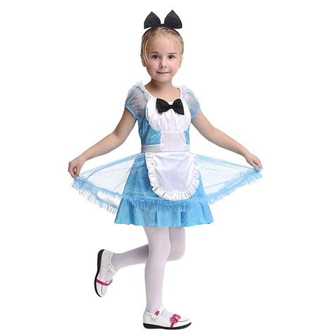 Blue Maid Kids Fancy Dress Up Clothes Costume Cosplay Halloween Party