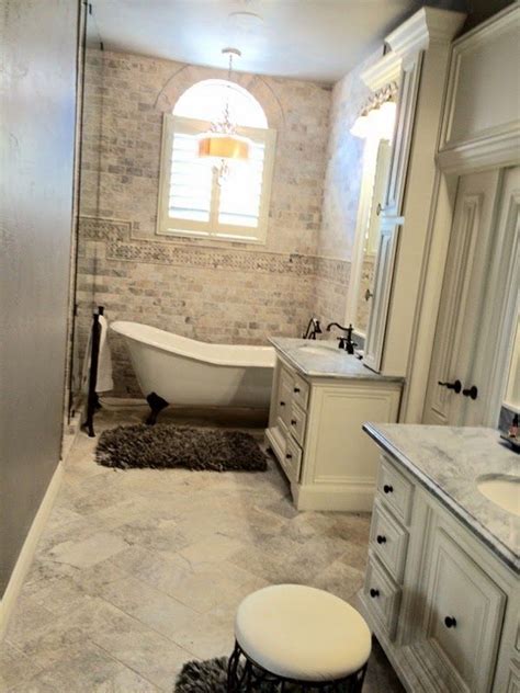 Silver travertine wall and floor tiles throughout add a touch of texture and luxury. More claros silver inspiration from a beautiful customer ...