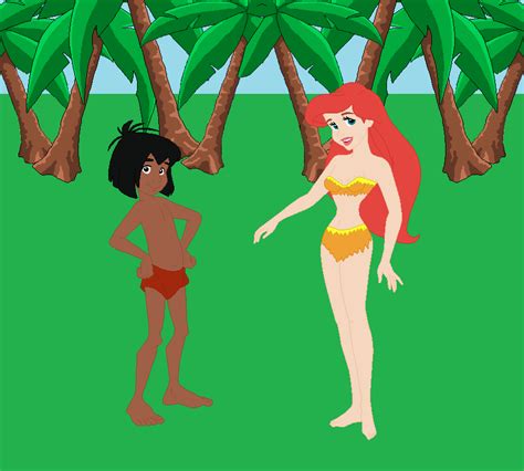 Jungel Ariel And Mowgli By Dinalfos5 On Deviantart