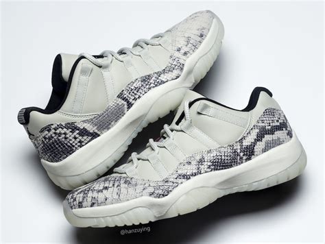 Air Jordan 11 Low Snakeskin Light Bone Cd6846 002 Release Date Sbd