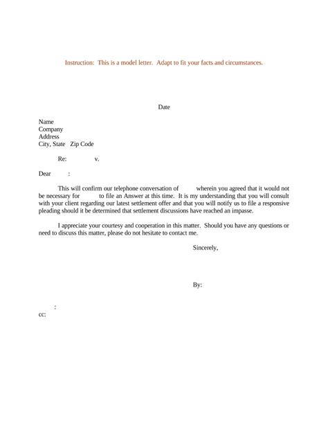 Settlement Confirmation Letter Complete With Ease Airslate Signnow