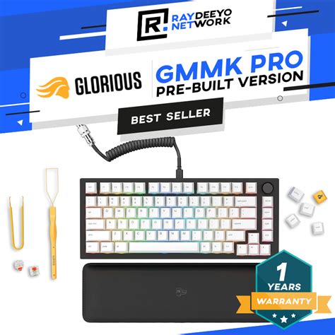 Glorious GMMK Pro Pre Built Full Set RGB Keyboard Ultra Premium Included Wrist Rest Support