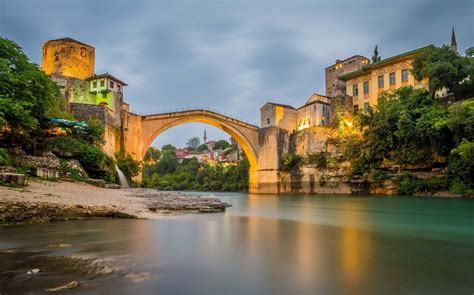 bridge, Mostar, Bosnia, And, Herzegovina, Neretva, Rive, River Wallpapers HD / Desktop and ...