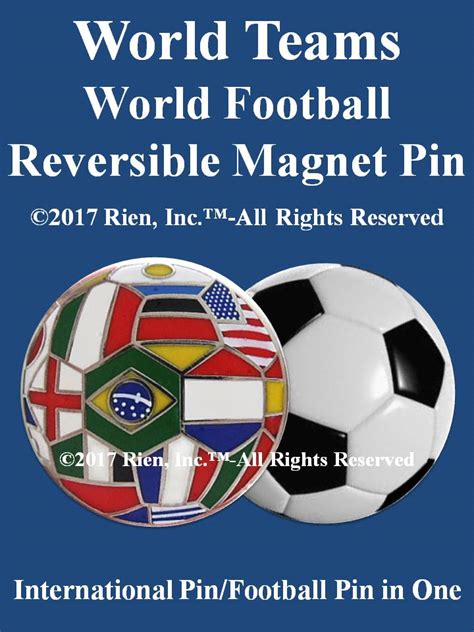 World Teams Football Reversible Magnet Pin