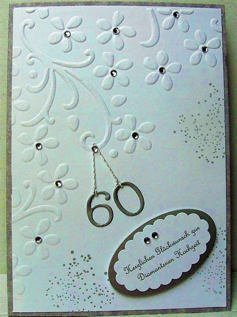 Diese karte zur diamantenen hochzeit ist ein individueller und besonderer glückwunsch. Diamantene Hochzeit ´13 | Karten basteln hochzeit ...