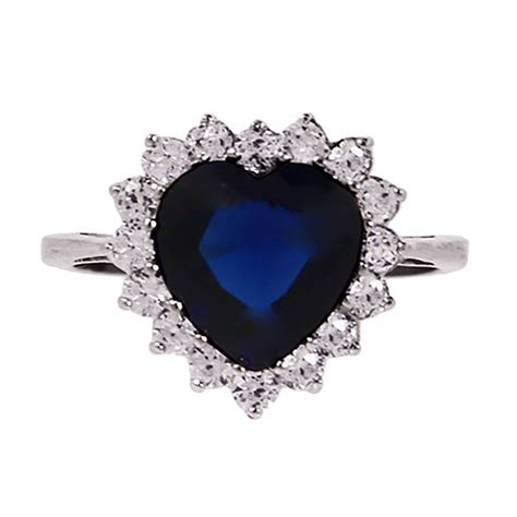 The heart of the ocean is a necklace that was worn by kate winslett in the james cameron film of the titanic sinking. Heart of the Ocean Movie Inspired Sapphire CZ Ring | Eve's Addiction®