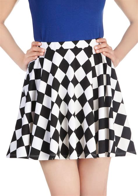 Spell Checker Skirt Mod Retro Vintage Skirts Checkered Skirt Checkered Skirt