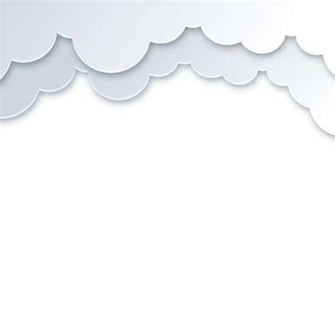 Gambar Bentuk Bingkai Batas Awan Langit Dengan Gaya Kertas Abstrak Pada