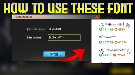 Free fire players are some of the most unique and creative, when it comes to choosing nicknames for the game. HOW TO CHANGE FREE FIRE NAME STYLE FONT /HOW TO CREATE ...