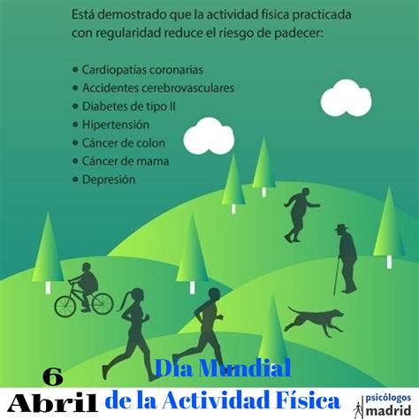 6 De Abril Día Mundial De La Actividad Física Psicologos Madrid