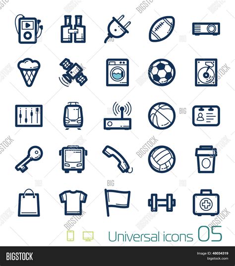 Universal Icons Set Vector And Photo Free Trial Bigstock