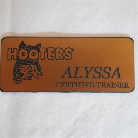 Hooters Other Hooters Girls Name Tags Angela Alyssa Brittany Poshmark