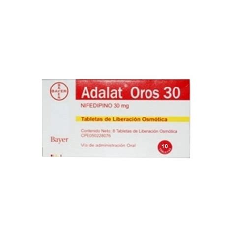 Adalat Oros 30mg Tab C10 Farmacia Mexicana Buena Salud