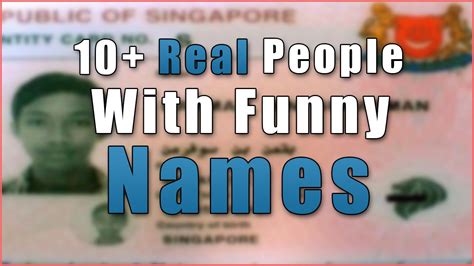 10 Real People With Funny Names Youtube