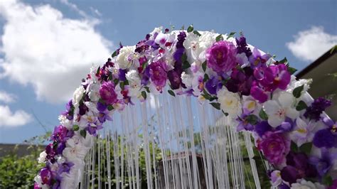 Wedding Arch Purple Color Style Free Hd Stock Footage Youtube