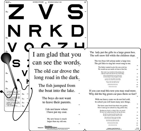Low Vision Letter Chart In Multiple Languages Precision Vision
