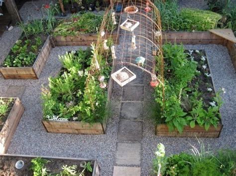 I Admire This Layout And Covet An Arched Trellis Connecting Raised Beds