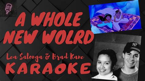A Whole New World Lea Salonga Brad Kane Karaoke Version Youtube