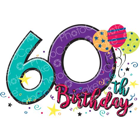 Download PhotoCake Happy 60th Birthday - Frame - Edible Printing ...