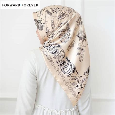Printed Satin Hijab Scarf Silk Shawl Bawal Bawalmurah Tudung Cantik Design M405 Shopee Malaysia