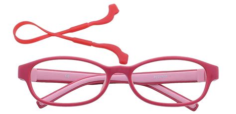 Moxie Oval Single Vision Glasses Bright Pinkpale Pink Kids