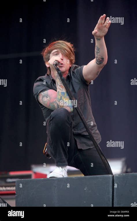 Singer Benjamin Kowalewicz Of Canadian Rock Band Billy Talent Performs On The First Evening Of