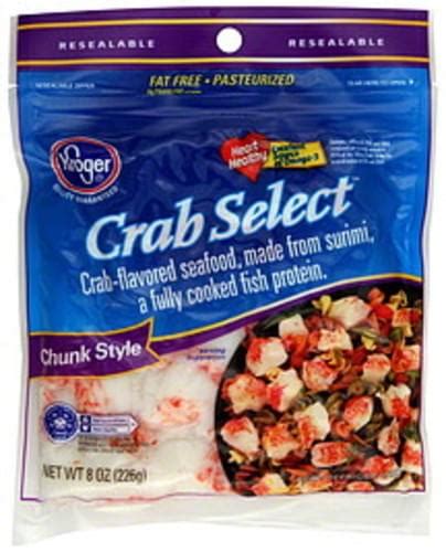Kroger Crab Flavored Chunk Style Seafood 8 Oz Nutrition Information