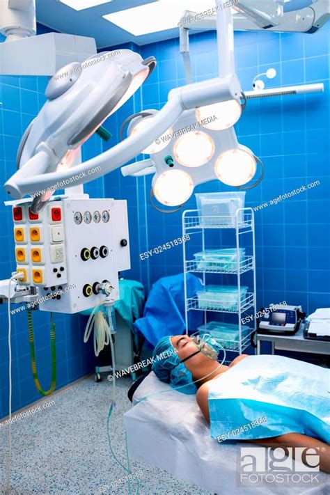 Patient Lying On Operation Bed Stock Photo Picture And Low Budget