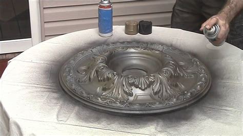 Medallions are easy to install and low in cost. Painting a Ceiling Medallion - YouTube