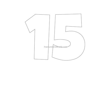 Free Giant 15 Number Stencil