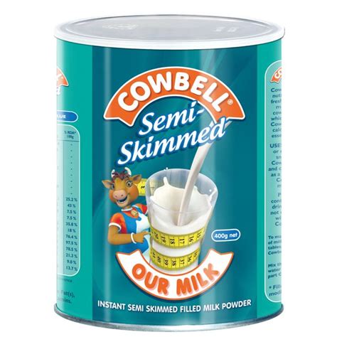 Semi Skimmed Tin Milk Powder 400g By Cowbell Grocery Products Ghana