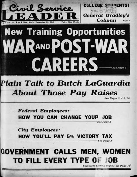 War Post War Careers E