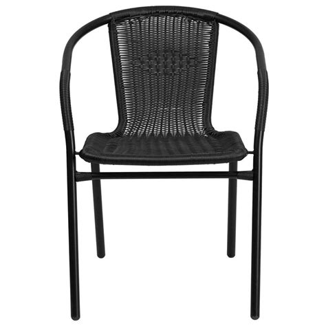 Perfect for outdoor dining & available in a wide range of sizes. Black Rattan Patio Chair with Black Frame Finish