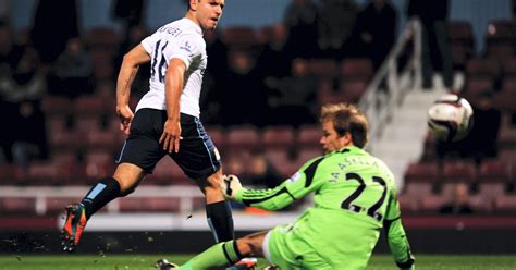 Saïd benrahma (west ham united) header from the centre of the box is saved in the top centre of the goal. West Ham United 0 Manchester City 3: Capital One Cup match report - Manchester Evening News
